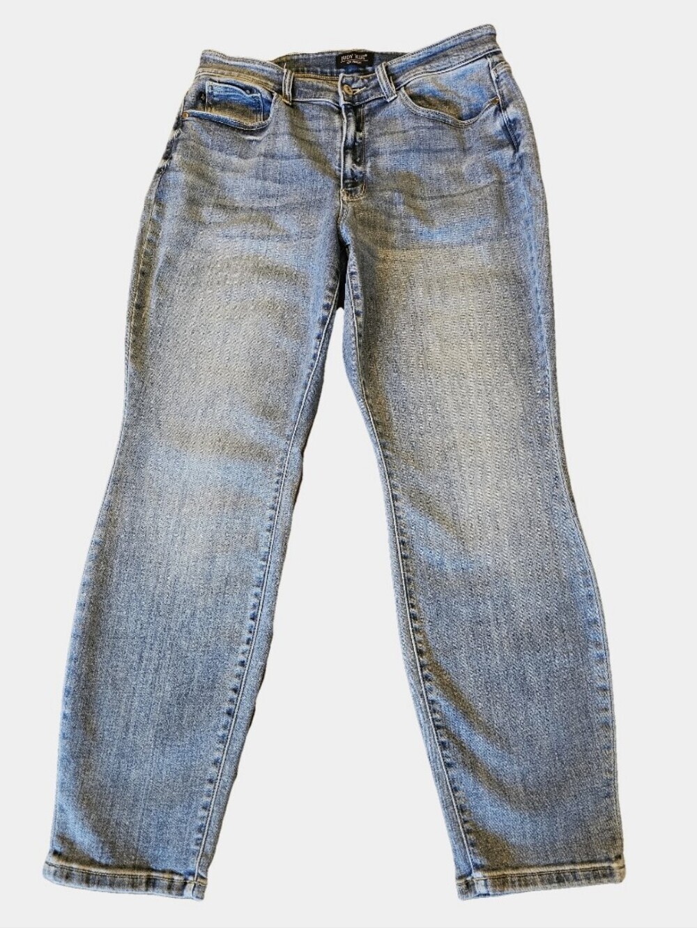 Judy Blue Mid/High Waist Light Wash Boyfriend Straight Ankle Jeans Size 14W
